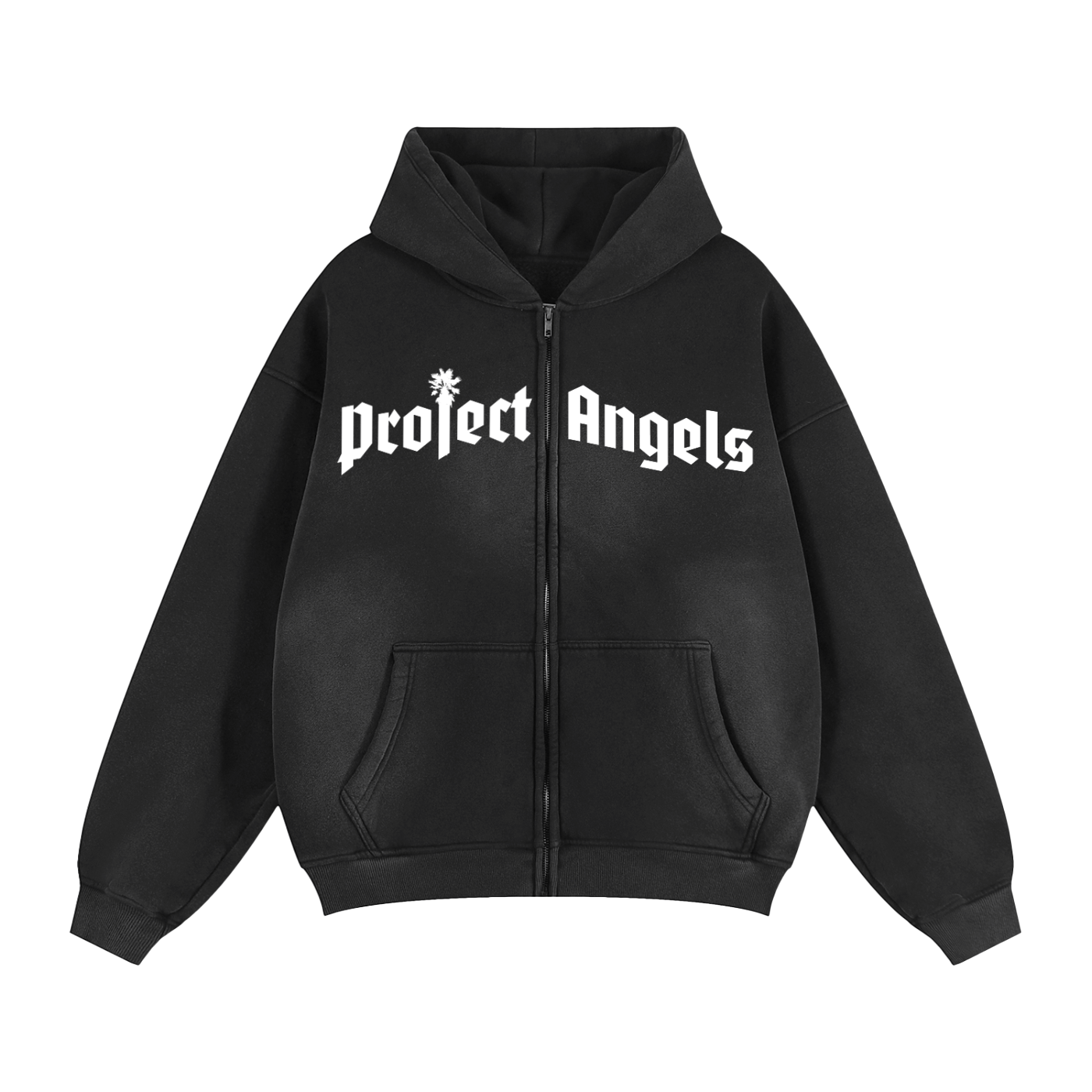 Hoodie,Zip up,black