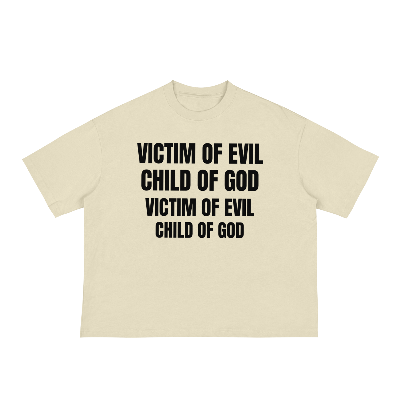 VICTIM OF EVIL CHILD OF GOD BOXY TEE